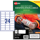 Avery Heavy Duty ID Label J4773 White Inkjet 64x33.8mm 24 Per Sheet 10 Sheets